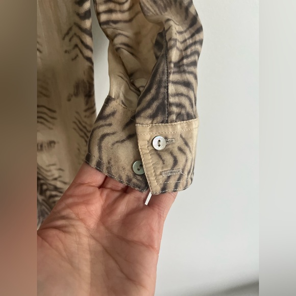 Zara 100% silk animal print tunic - Picture 3 of 4